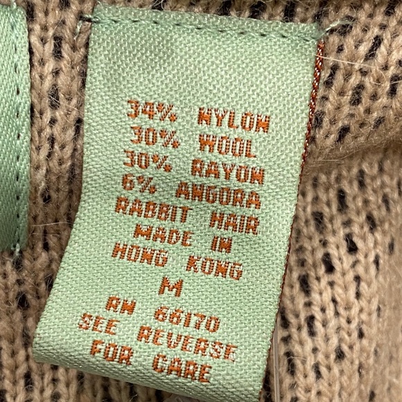 2004 Anthro "Fringe Trim Cardigan" HWR Monogram - Picture 8 of 16